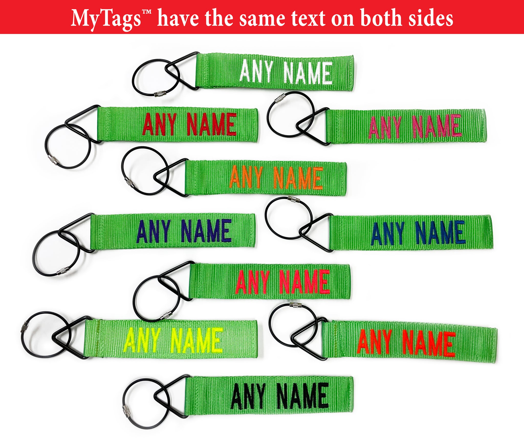 My Tags™ Neon Green Tags Tags For Bags